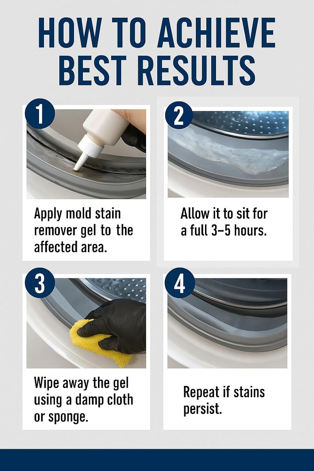 Mold & Mildew Stain Remover Gel for Seals and Grout